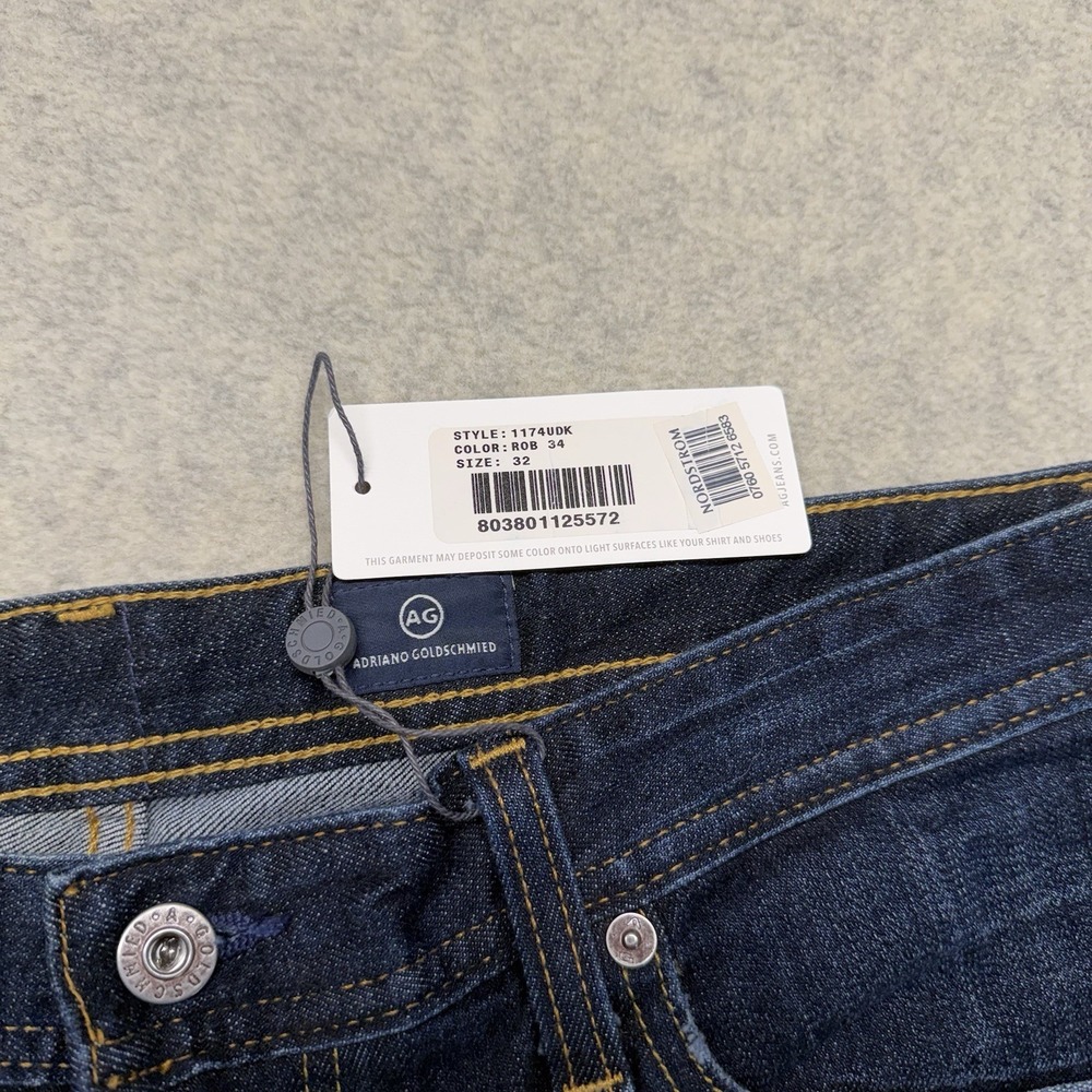 NWT AG Adriano Goldschmied Graduate Straight Leg Jeans 32x34 USA - Picture 4 of 11